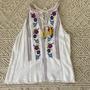 Francesca's Flowy Top with Pretty Detailing